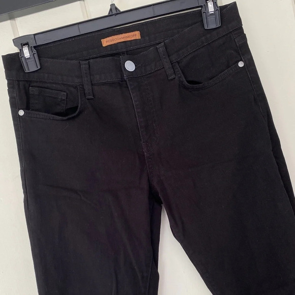 Rebecca Minkoff, Mid Rise Thompson Distressed Skinny Jeans, Black - Picture 3 of 8